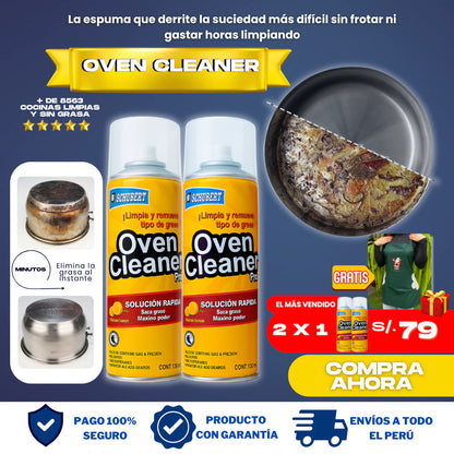 (2X1) OVEN CLEANER - ESPUMA QUITA GRASA + REGALO NAVIDEÑO