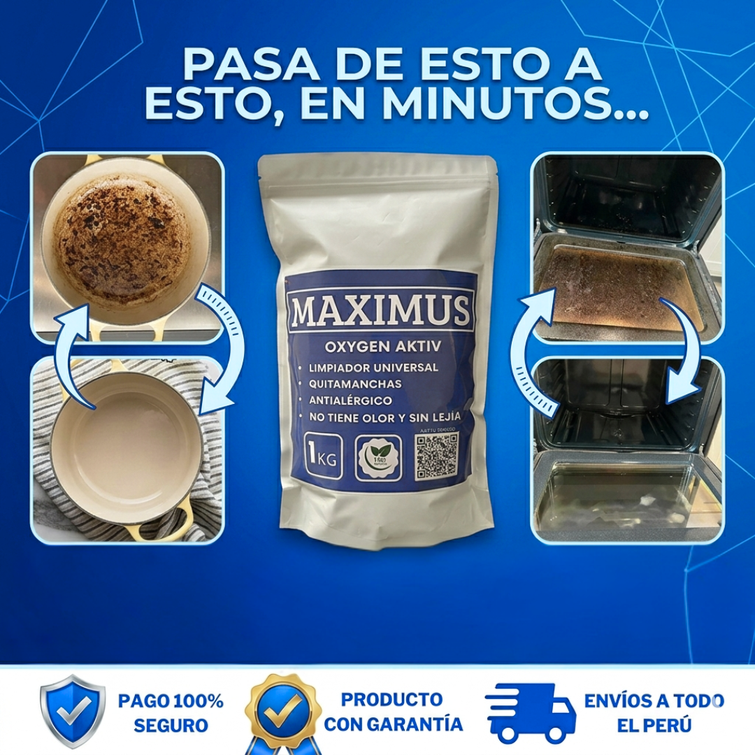 MAXIMUS - ANTIGRASA, QUITASARRO, LIMPIADOR UNIVERSAL. 1000 gr.