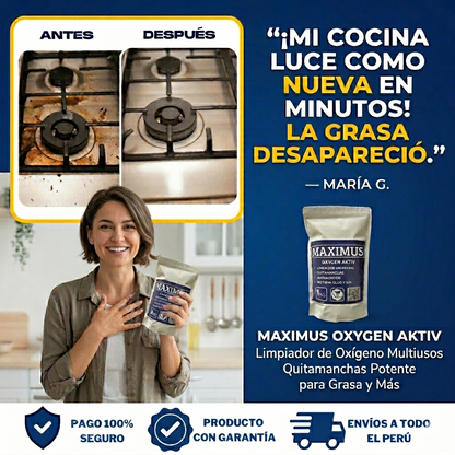 MAXIMUS - ANTIGRASA, QUITASARRO, LIMPIADOR UNIVERSAL. 1000 gr.